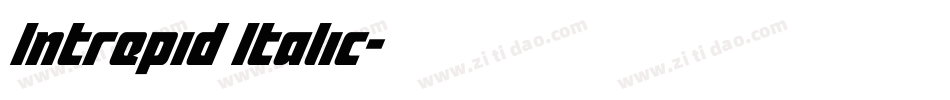Intrepid Italic字体转换